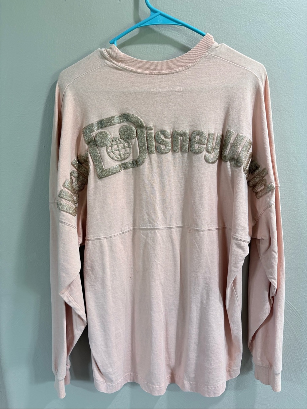 WDW Spirit Jersey - Coral with Rose Gold Sparkle Writing